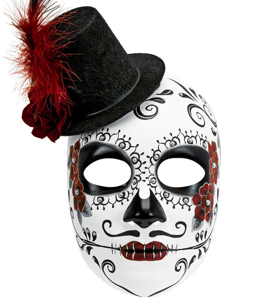 Day of the Dead masker met hoed