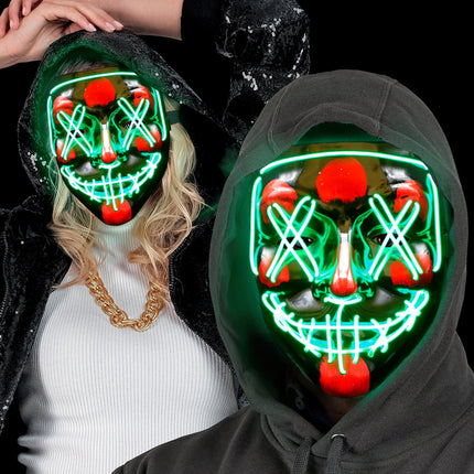 Scary masker groen led