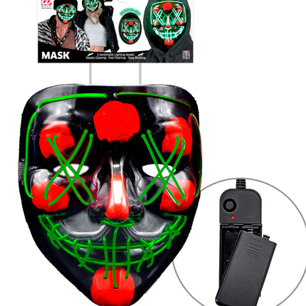 Scary masker groen led