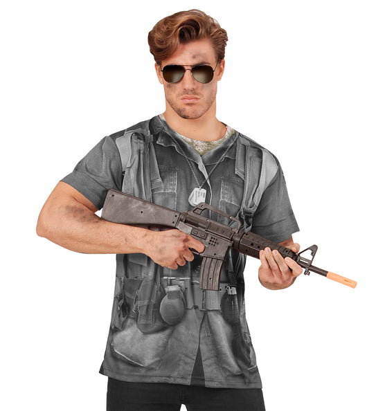 e-carnavalskleding-SYK 3D Soldaten shirt man