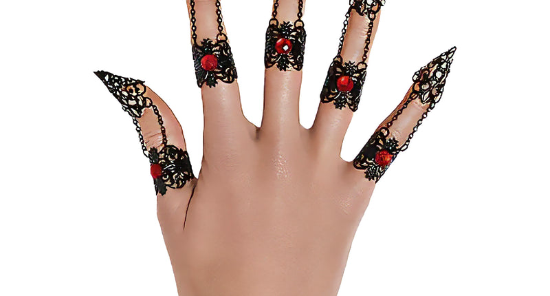 e-carnavalskleding-SYK 5 Gothic vingernagels ringen