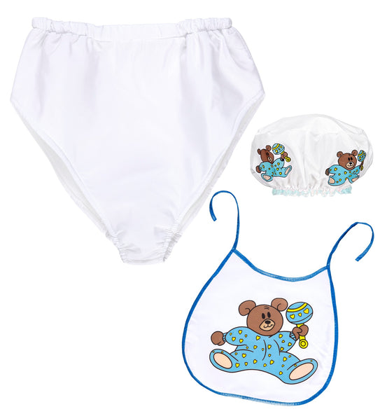 e-carnavalskleding-SYK Babyset blauw met beertje