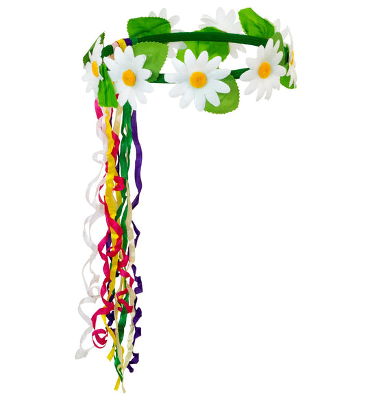 e-carnavalskleding-SYK Bloemen tiara hippie