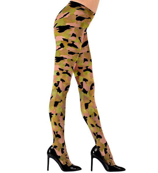 e-carnavalskleding-SYK Camouflage panty soldaat