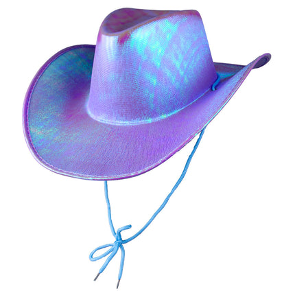 e-carnavalskleding-SYK Cowboyhoed texaans - Lavendel glanzend