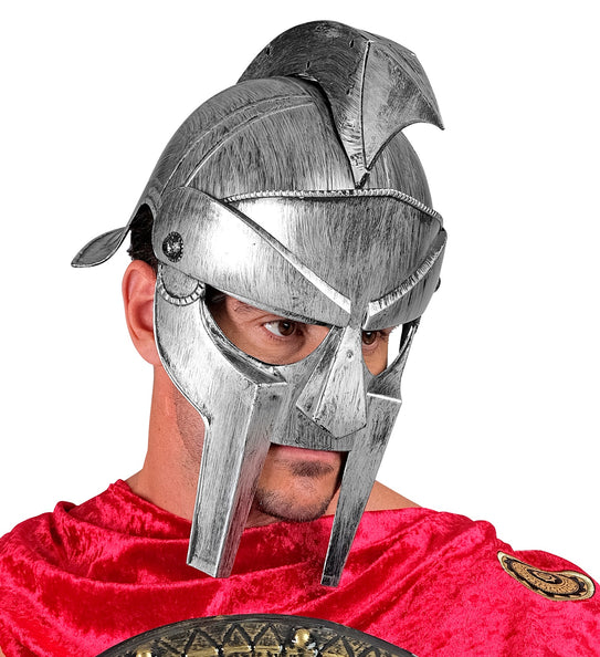 e-carnavalskleding-SYK Gladiator helm volwassenen zilver/grijs