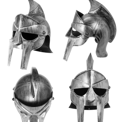 e-carnavalskleding-SYK Gladiator helm volwassenen zilver/grijs