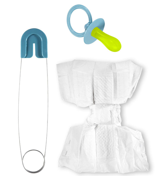 e-carnavalskleding-SYK Grappige babyset in blauw