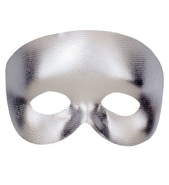 e-carnavalskleding-SYK Halfgezicht masker zilver metallic