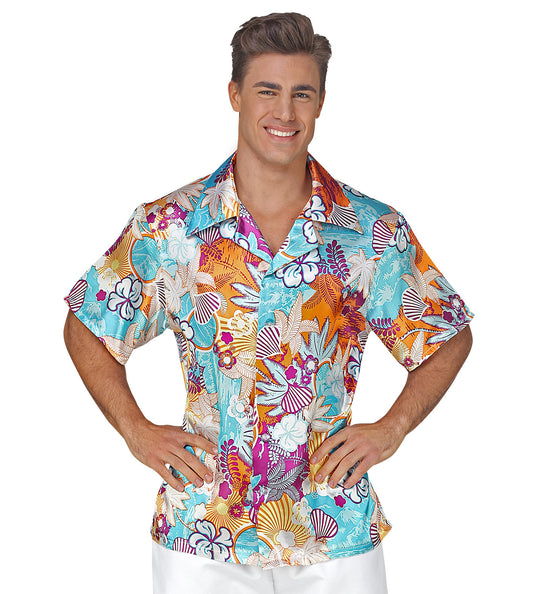 e-carnavalskleding-SYK Hawaiishirt flowers multi