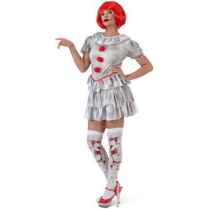 e-carnavalskleding-SYK IT pennywise jurkje dames