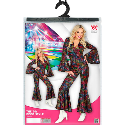 e-carnavalskleding-SYK Jumpsuit disco stijl met gekleurde ringen