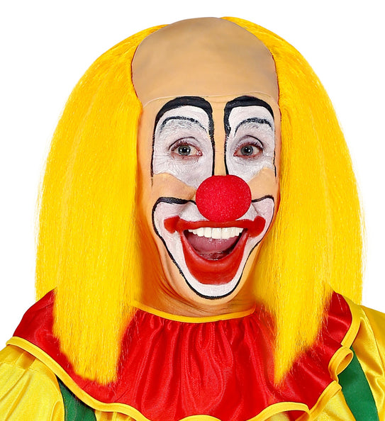 e-carnavalskleding-SYK Kale kop pruik clown met geel haar