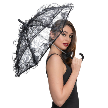 e-carnavalskleding-SYK Kanten Gothic Parasol 55cm