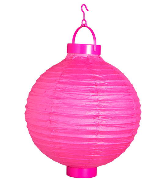 e-carnavalskleding-SYK Lampion Met Licht 30Cm Roze