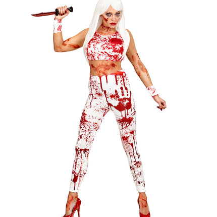 e-carnavalskleding-SYK Legging met bloed halloween