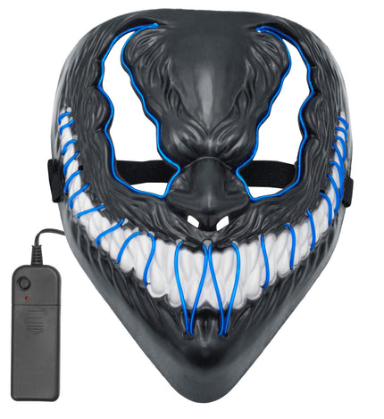 e-carnavalskleding-SYK Monster masker led blauw