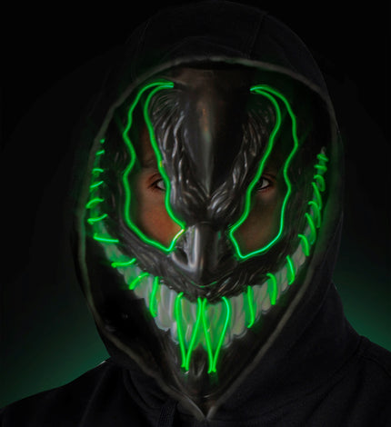 e-carnavalskleding-SYK Monster masker led groen