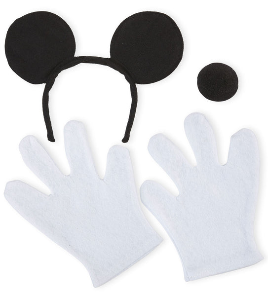 e-carnavalskleding-SYK Muizen oren met staart en handschoenen Mickey