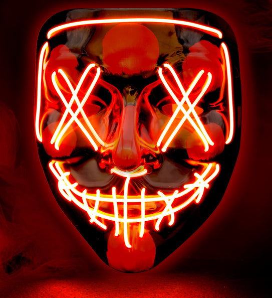 e-carnavalskleding-SYK Scary masker rood led