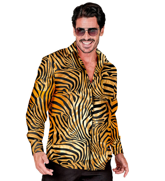 e-carnavalskleding-SYK Shirt zebra gold