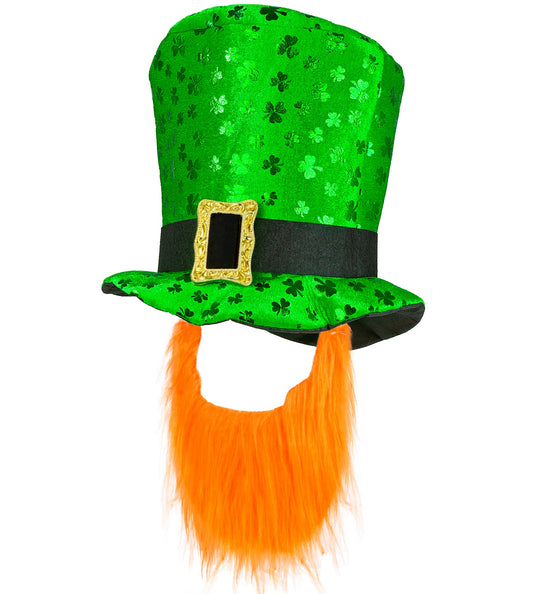 e-carnavalskleding-SYK St Patricks Day hoge hoed met baard