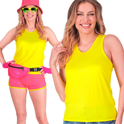 e-carnavalskleding-SYK Tanktop neon geel