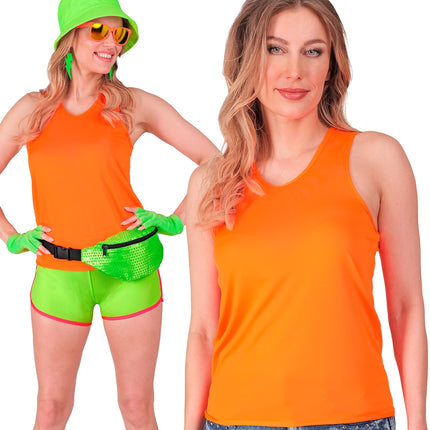 e-carnavalskleding-SYK Tanktop neon oranje