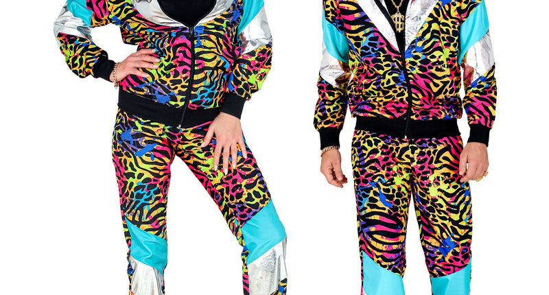 e-carnavalskleding-SYK Trainingspak zebraprint multi kleuren