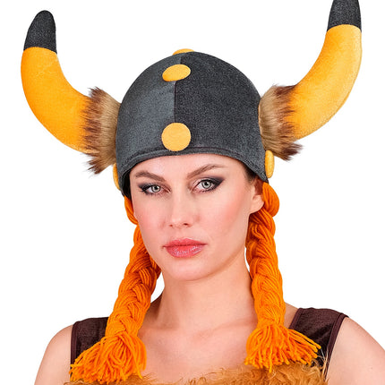 e-carnavalskleding-SYK Viking helm met vlechten