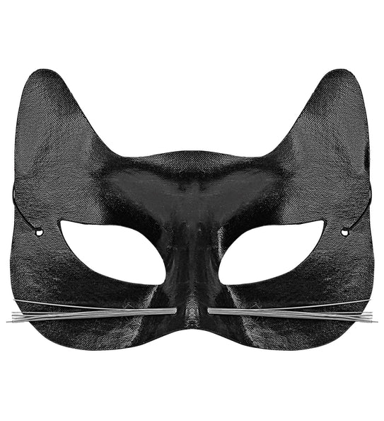 e-carnavalskleding-SYK Zwart katten oogmasker