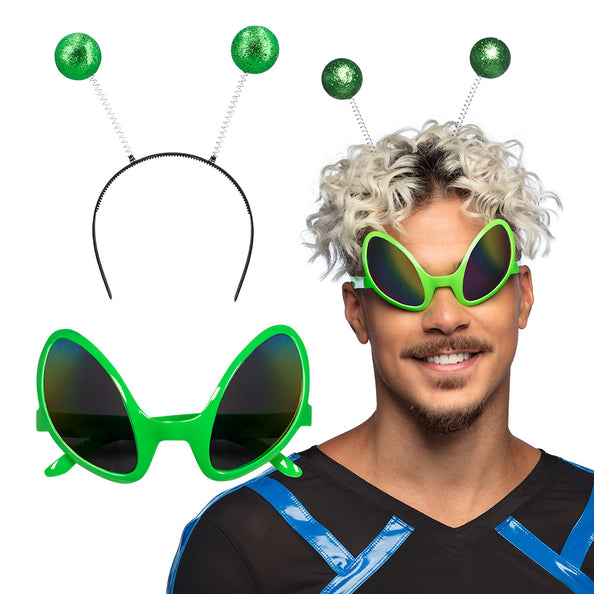 E-Carnavalskleding.nl Alien verkleed set buitenaards