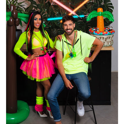 E-Carnavalskleding.nl Beenwarmers Basic neon geel