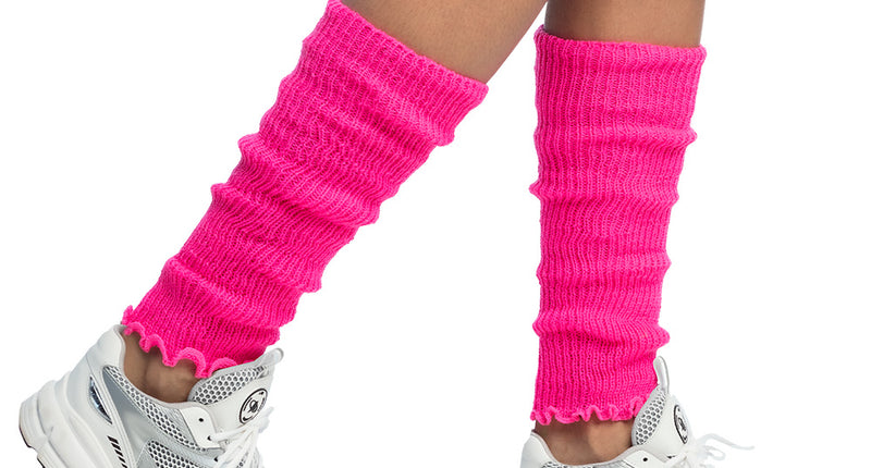 E-Carnavalskleding.nl Beenwarmers Basic neon roze