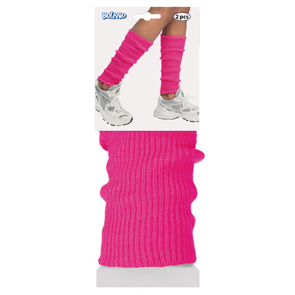 E-Carnavalskleding.nl Beenwarmers Basic neon roze