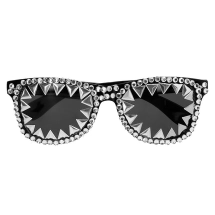 E-Carnavalskleding.nl Bril Bad glam met studs