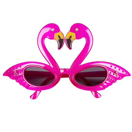 E-Carnavalskleding.nl Bril Flamingo roze