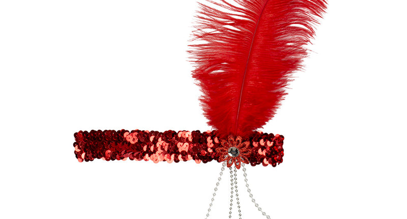 E-Carnavalskleding.nl Charleston hoofdband Flapper rood