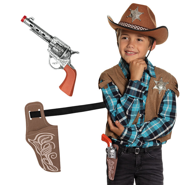 E-Carnavalskleding.nl Cowboy pistool met holster kind