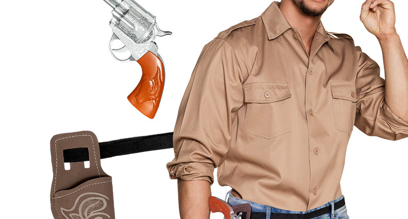 E-Carnavalskleding.nl Cowboy pistool met holster Revo