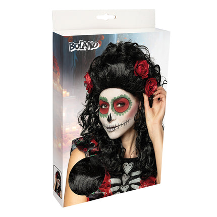 E-Carnavalskleding.nl Day of the death pruik Spaanse Catrina