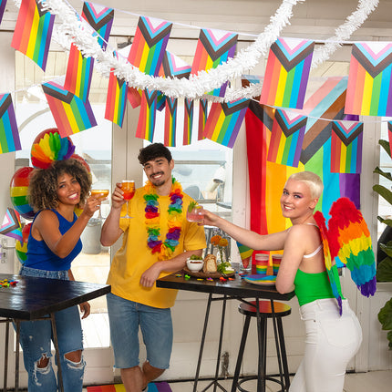 E-Carnavalskleding.nl Diadeem regenboog veren Pride