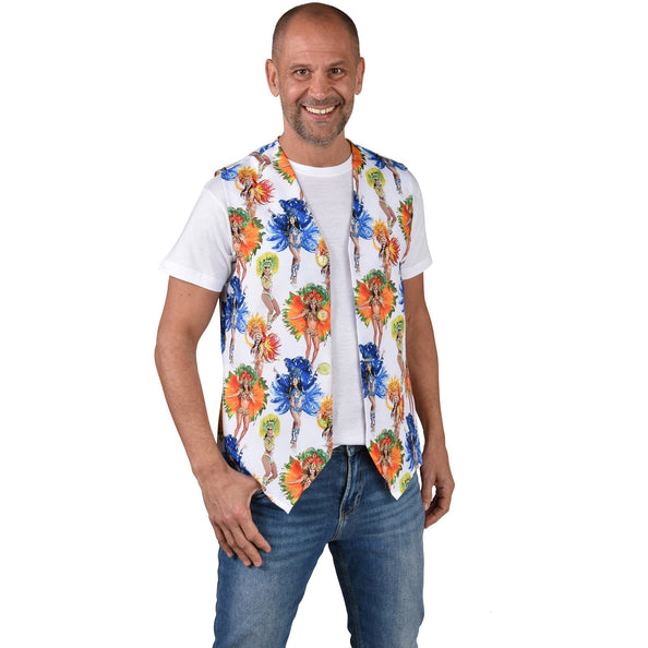 E-Carnavalskleding.nl Gilet vest tropical heren