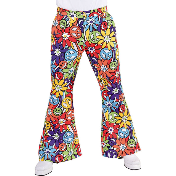 E-Carnavalskleding.nl Hippie broek smiley heren