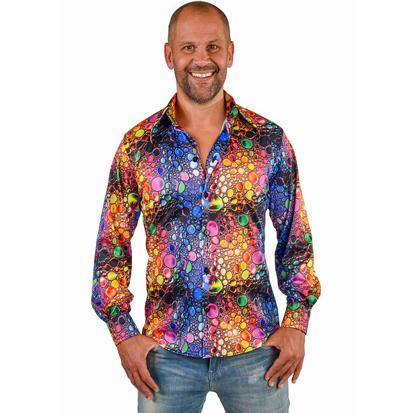 E-Carnavalskleding.nl Kleurrijk overhemd blouse heren