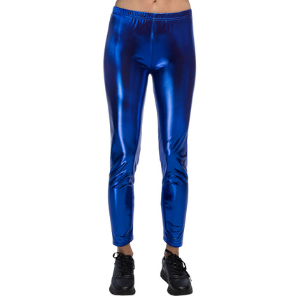 E-Carnavalskleding.nl Legging Metallic donkerblauw