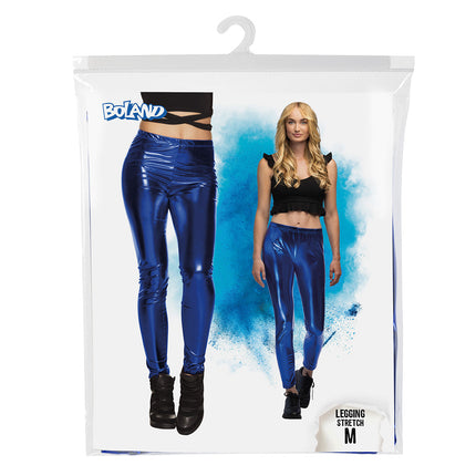 E-Carnavalskleding.nl Legging Metallic donkerblauw