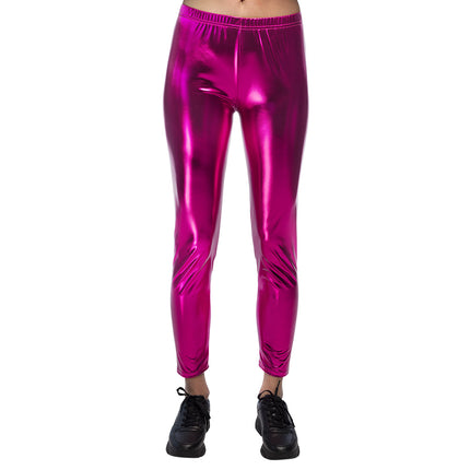 E-Carnavalskleding.nl Legging Metallic fuchsia