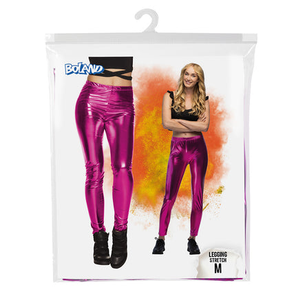 E-Carnavalskleding.nl Legging Metallic fuchsia