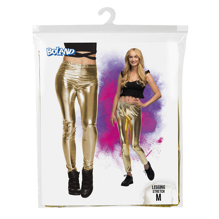 E-Carnavalskleding.nl Legging Metallic goud Daphne